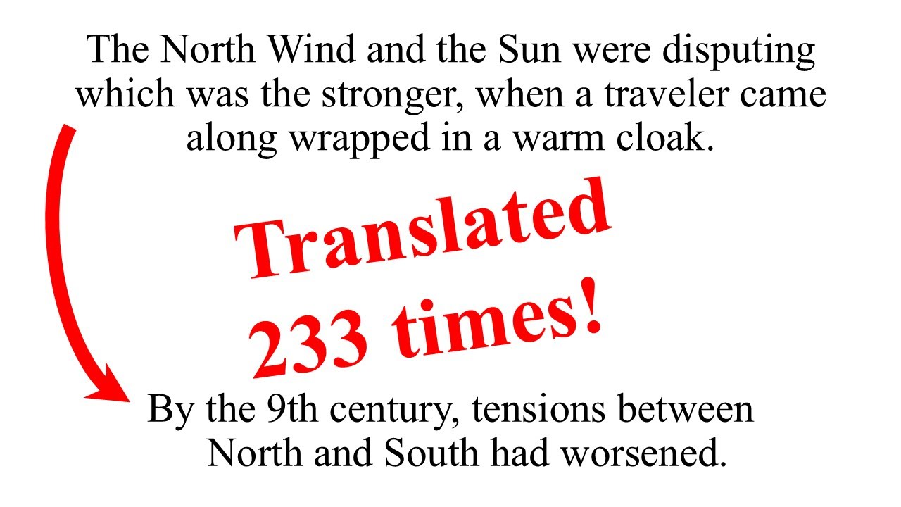The Ultimate Google Translate Relay; or, Translating a Fable through 233 Languages in a Row