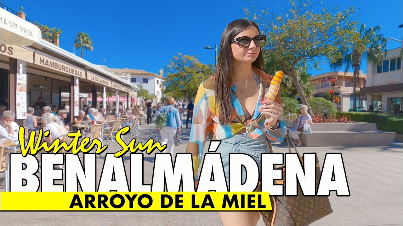 Benalmádena market day walk | Arroyo de la Miel winter 2025 | Costa del Sol virtual tour