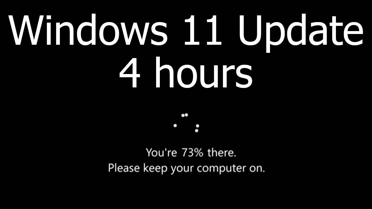 Windows 11 Update Screen 4 hours REAL COUNT in 4K UHD !