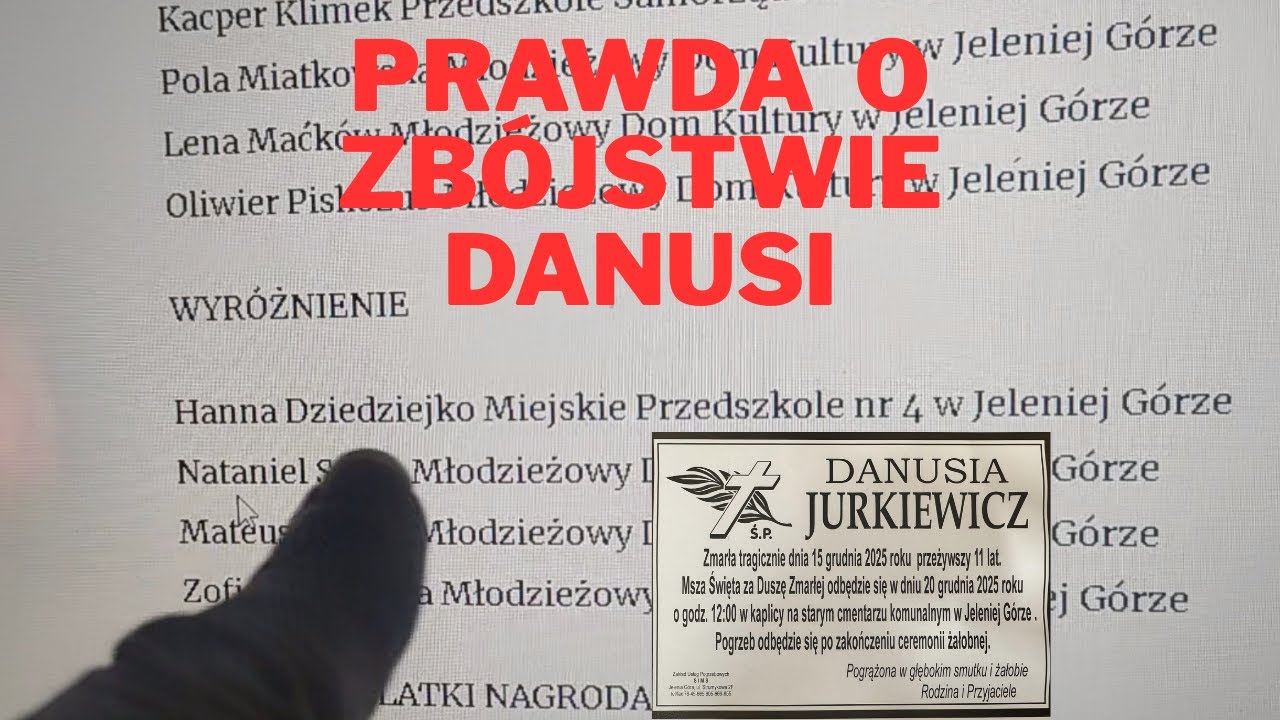 Prawda o zab&oacute;jstwie 11 letniej Danusi
