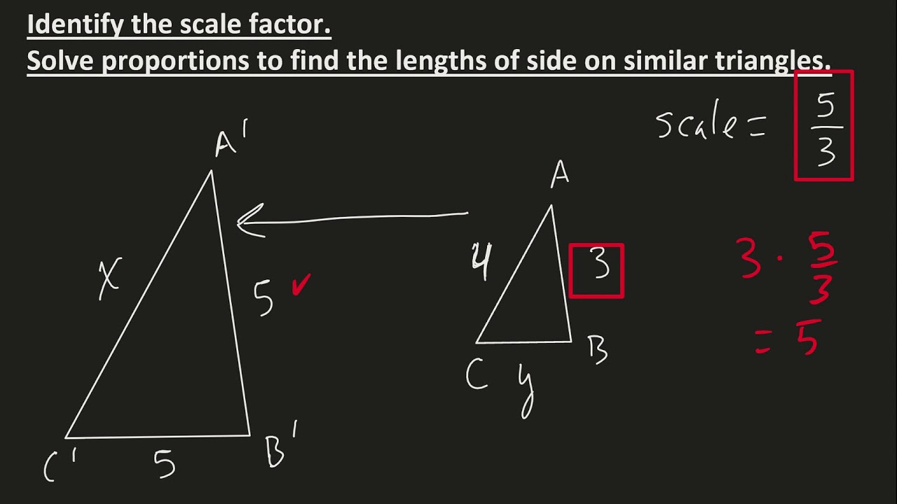 Scale Factors and similar triangles
