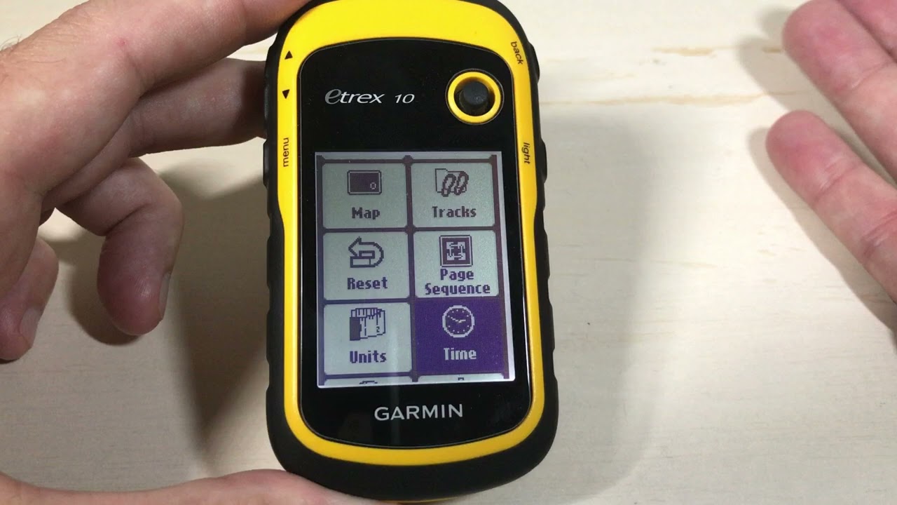 Garmin eTrex 10 - How to see Time and Date