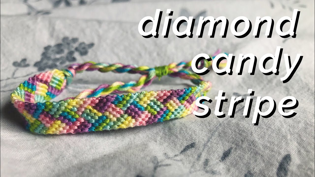 diamond candy stripe bracelet tutorial! (beginner/intermediate)