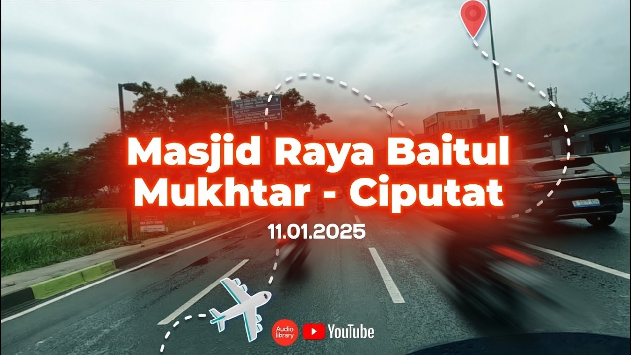 🌦️ Riding Hujan Tipis | Masjid Raya Baitul Mukhtar BSD – Ciputat GoPro POV