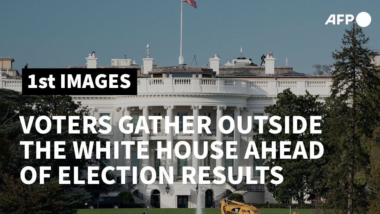 Large crowd gathers outside the White House ahead of election results | AFP