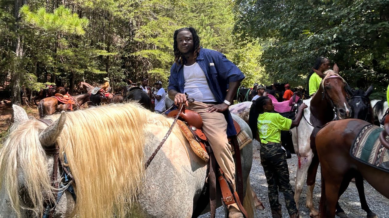 Ebony Horseman Trailride 2024 (PART 2) THE TRAILRIDE!!🐎🐎🤠🤠🤠 52 min of trailride then party after !🤠🤠