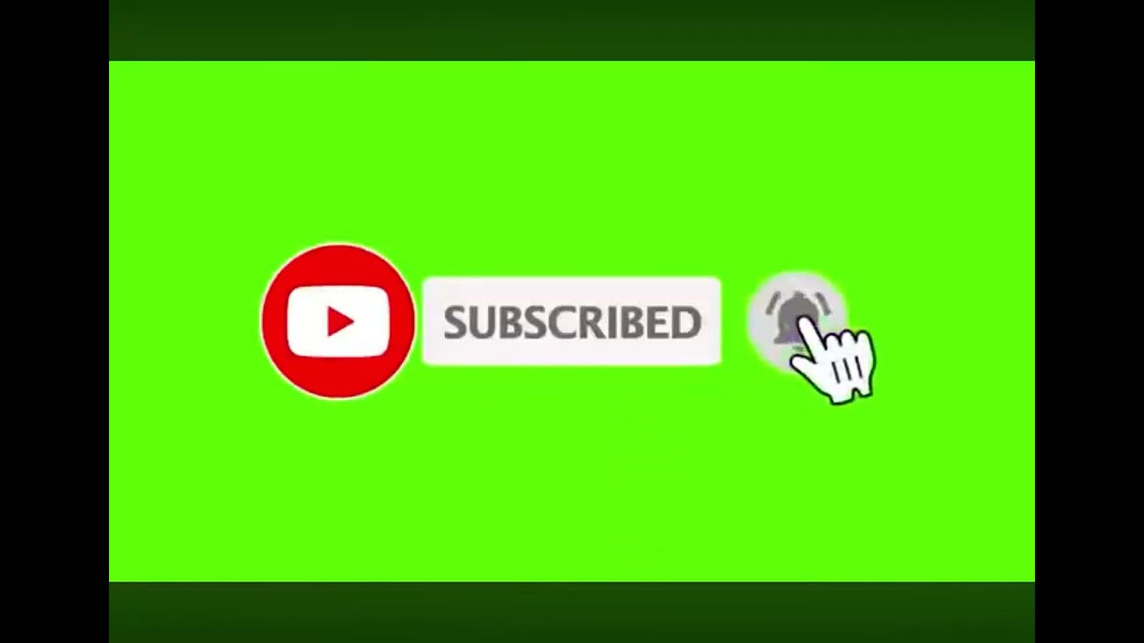 Subscribe button green screen