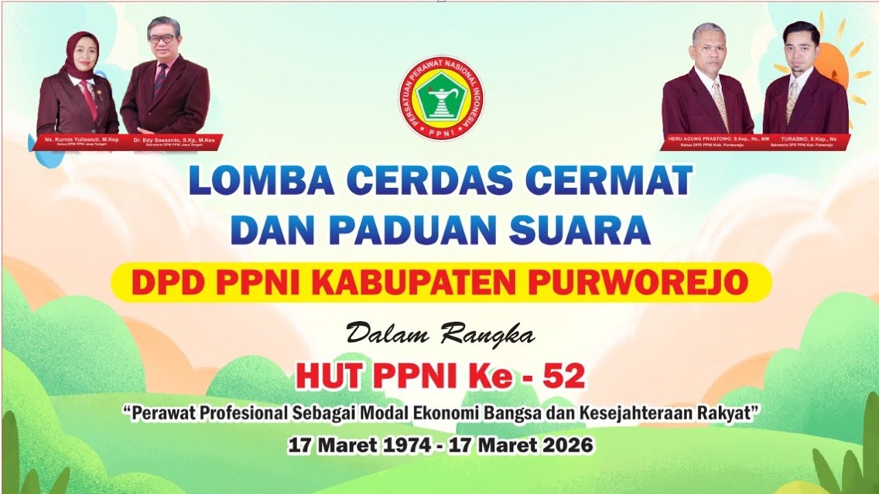 Lomba Paduan Suara dalam rangka HUT PPNI Ke-52 DPD PPNI Kab. Purworejo