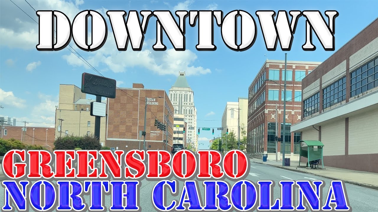 Greensboro - North Carolina - 4K Downtown Drive