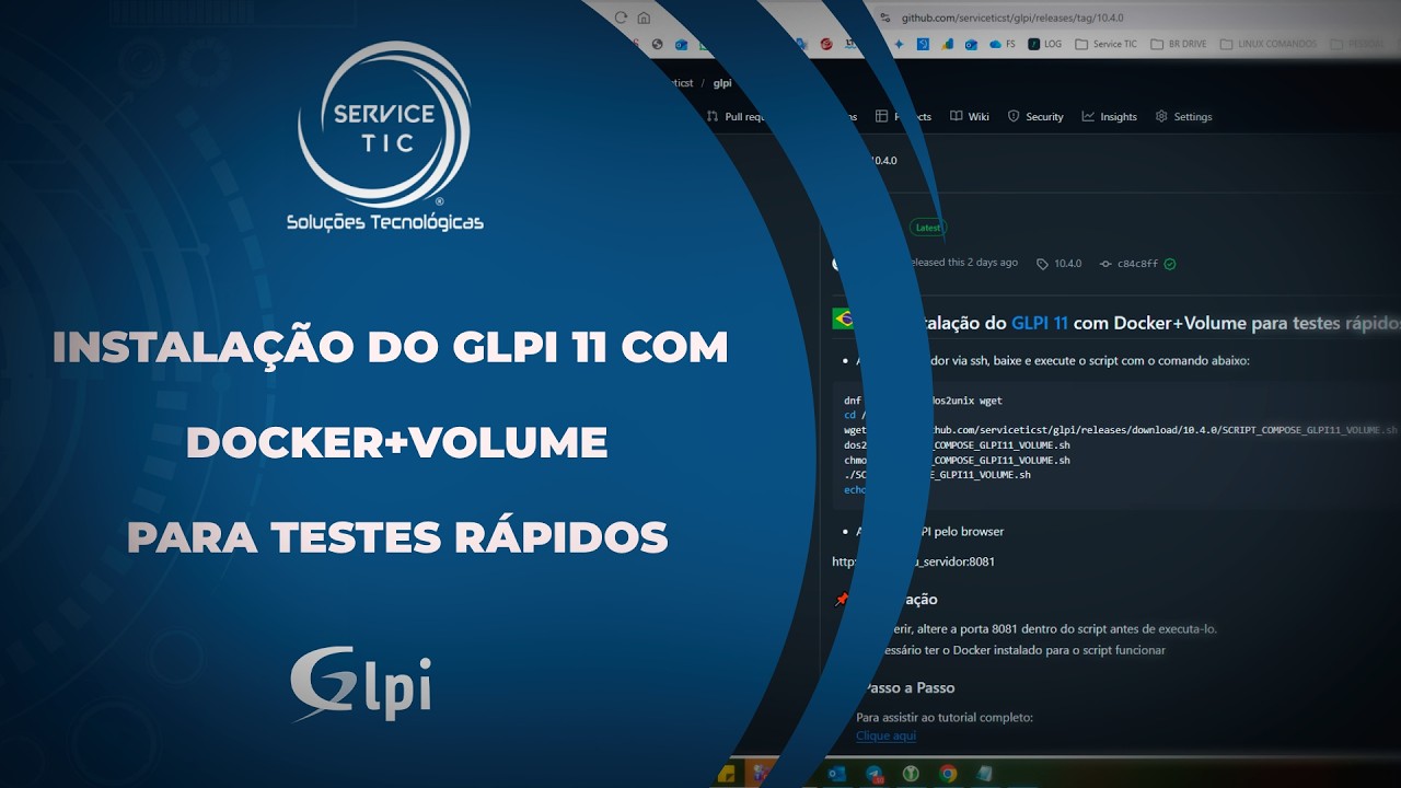 GLPI 11 | Instalação do GLPI com Docker+Volume para testes rápidos