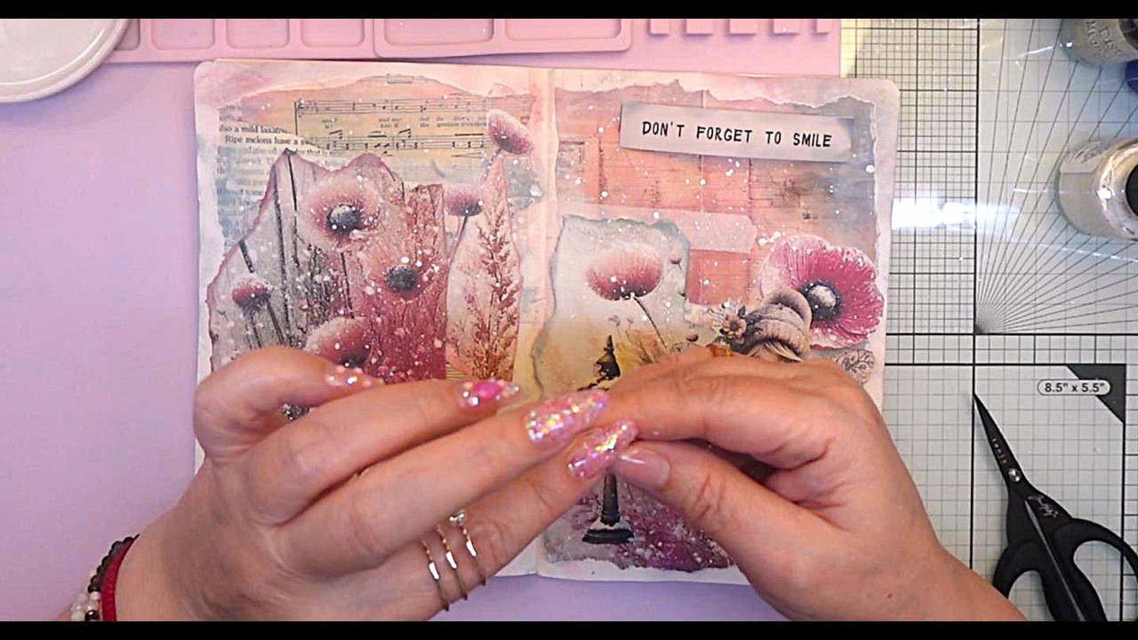 Winter Art Journaling ASMR ❄️ | Collage with Maremi SmallArt Book