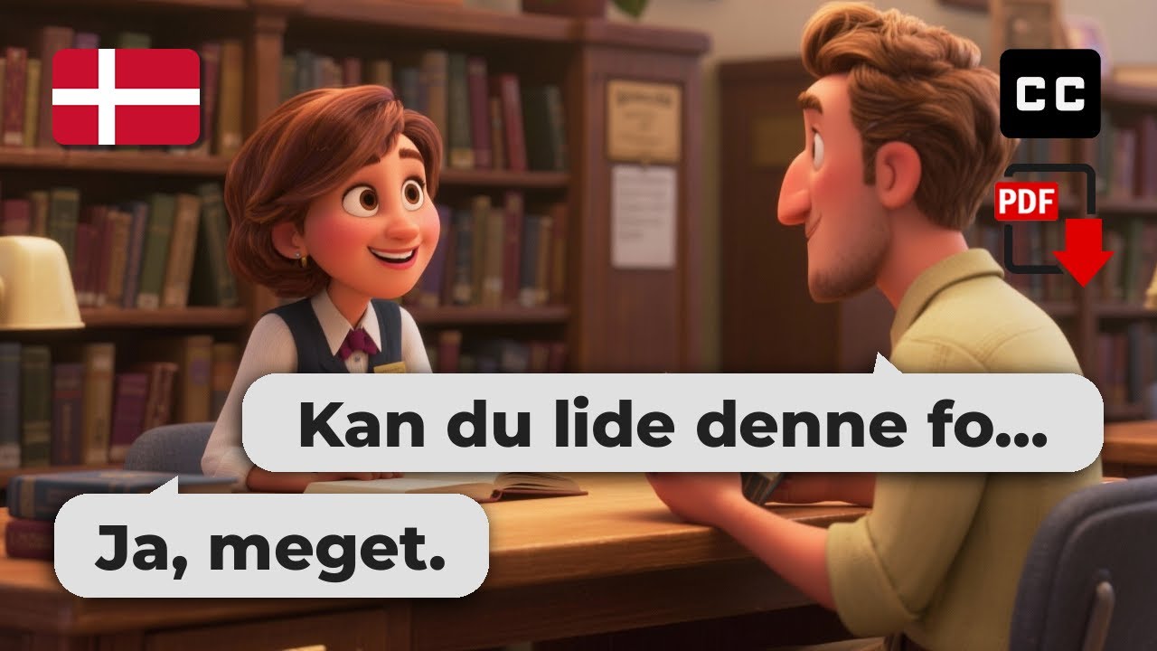 Easy Danish Conversation &ndash; 📚 Chatting About Books in a Library (A2-B1)