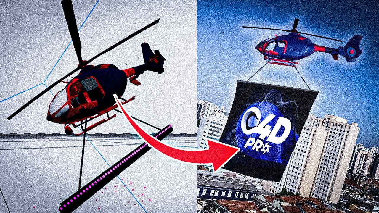 Como fazer BANNER no HELICÓPTERO no CINEMA 4D