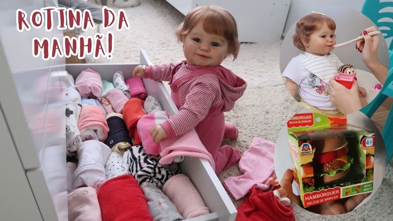 ROTINA DA MANHÃ COM A BEBÊ REBORN LUNA!