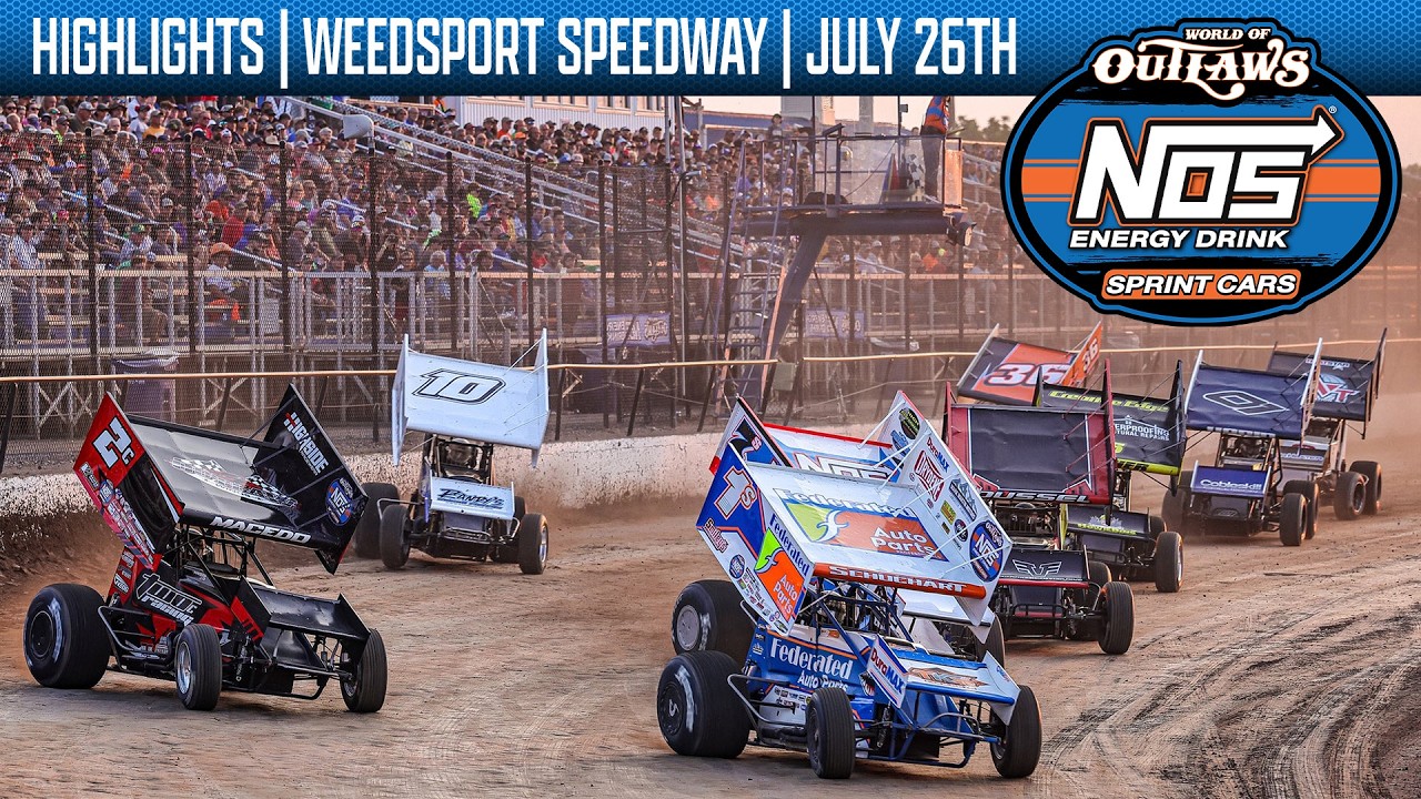 World of Outlaws NOS Energy Drink Sprint Cars | Weedsport Speedway | 26 июля 2026 г. | ЛУЧШИЕ МОМ...