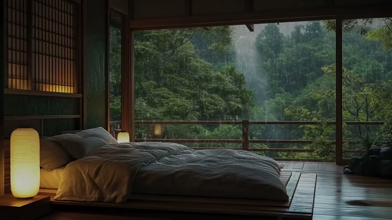 Calm Piano and Gentle Rain Sounds for Deep Sleep, Peaceful Nights, and Insomnia Relief