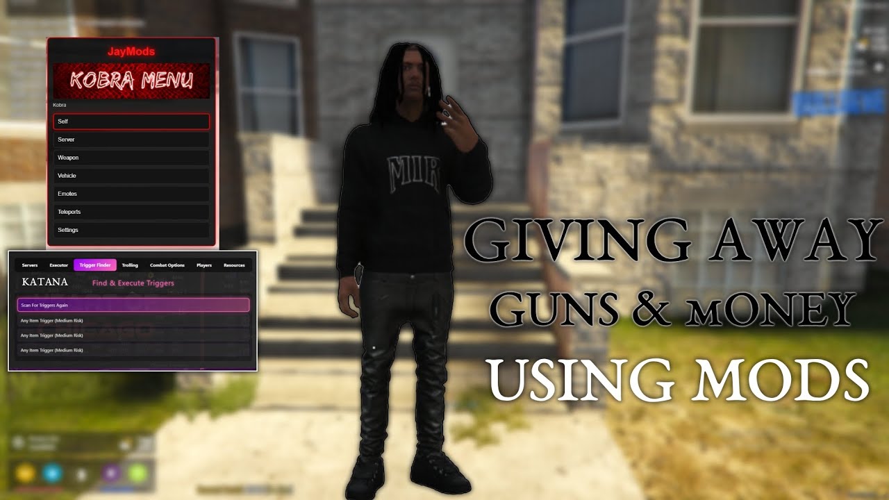 Как получить деньги и оружие в FiveM с помощью модов (GTA RP)