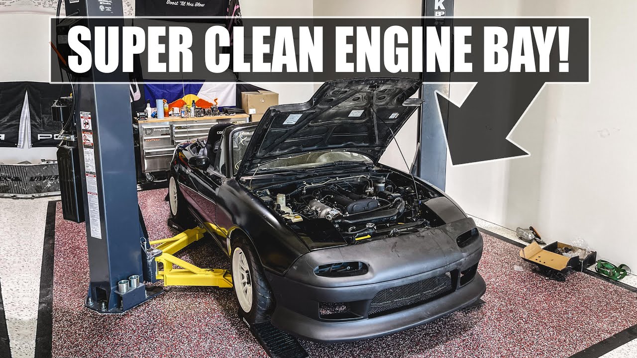 WRECKED Miata Build: SUPER CLEANING the Engine Bay!