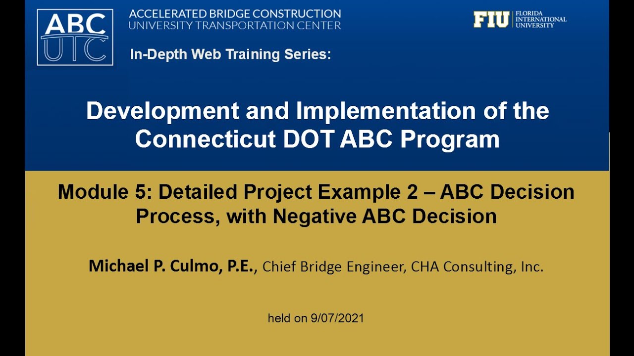 Old - File - Development and Implementation of the Connecticut DOT ABC Program - Module 5
