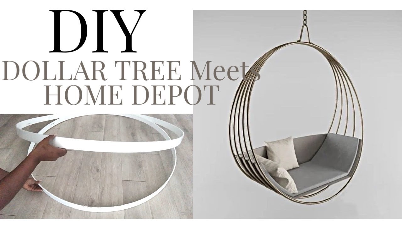 NEW DOLLAR TREE MEETS HOME DEPOT Luxury Swing Chair! DIY INDOOR SWING!