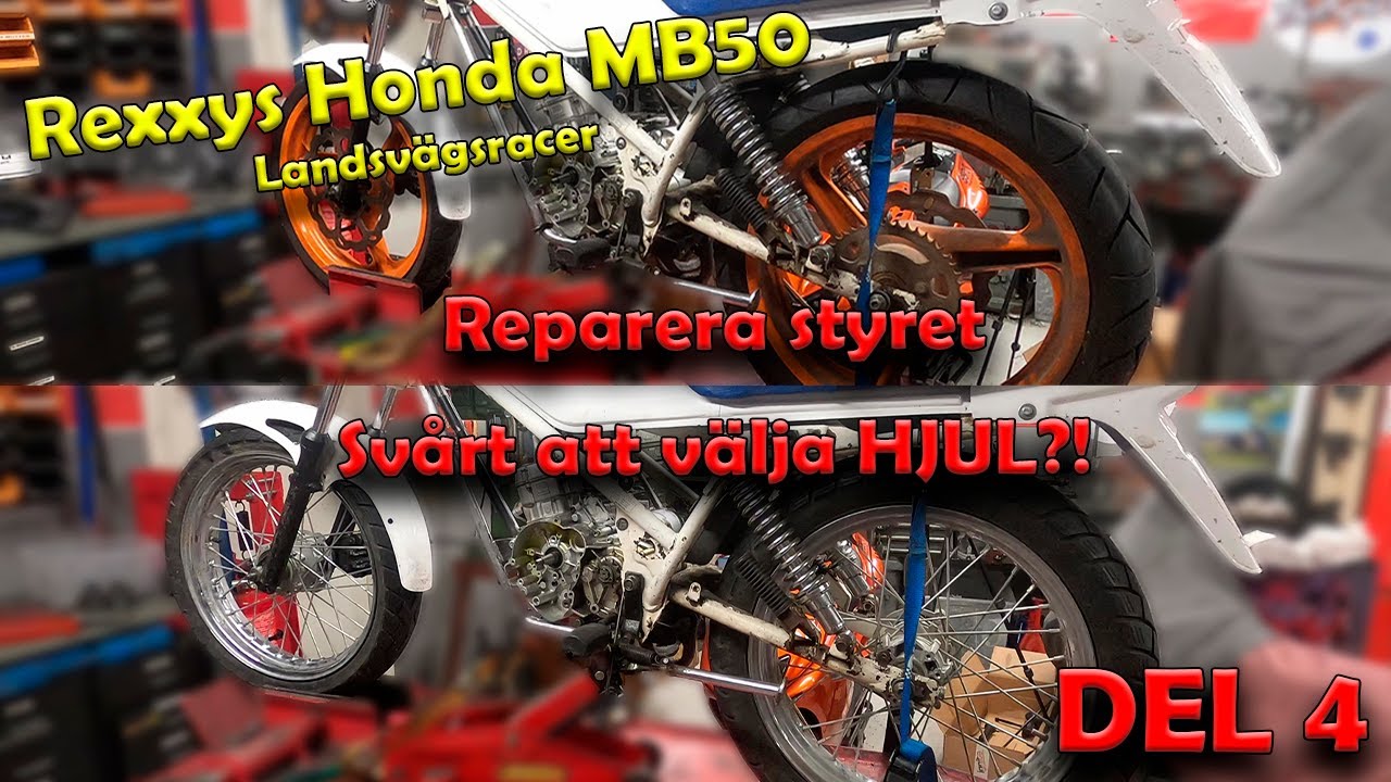 Rexxys Honda MB50  - DEL 4 - REPARERAR STYRET & HAR SVÅRT ATT VÄLJA HJUL...!
