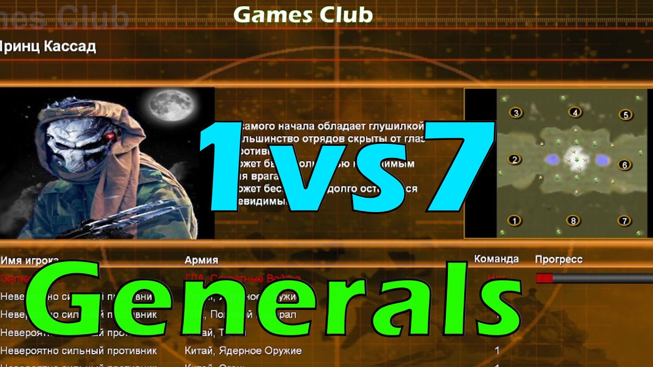 GLA 1 VS 7 Brutal Armies Generals of the Game #zerohour #generals