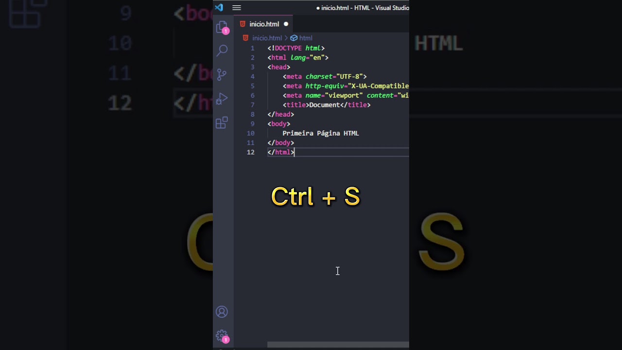 Como criar primeira p&aacute;gina HTML #html #actreactcode #aprender #programacao