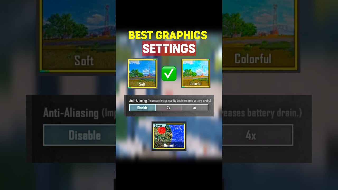 Best Graphics Settings in BGMI All New Basic & Advance BGMI Settings & Controls #bgmi #shorts