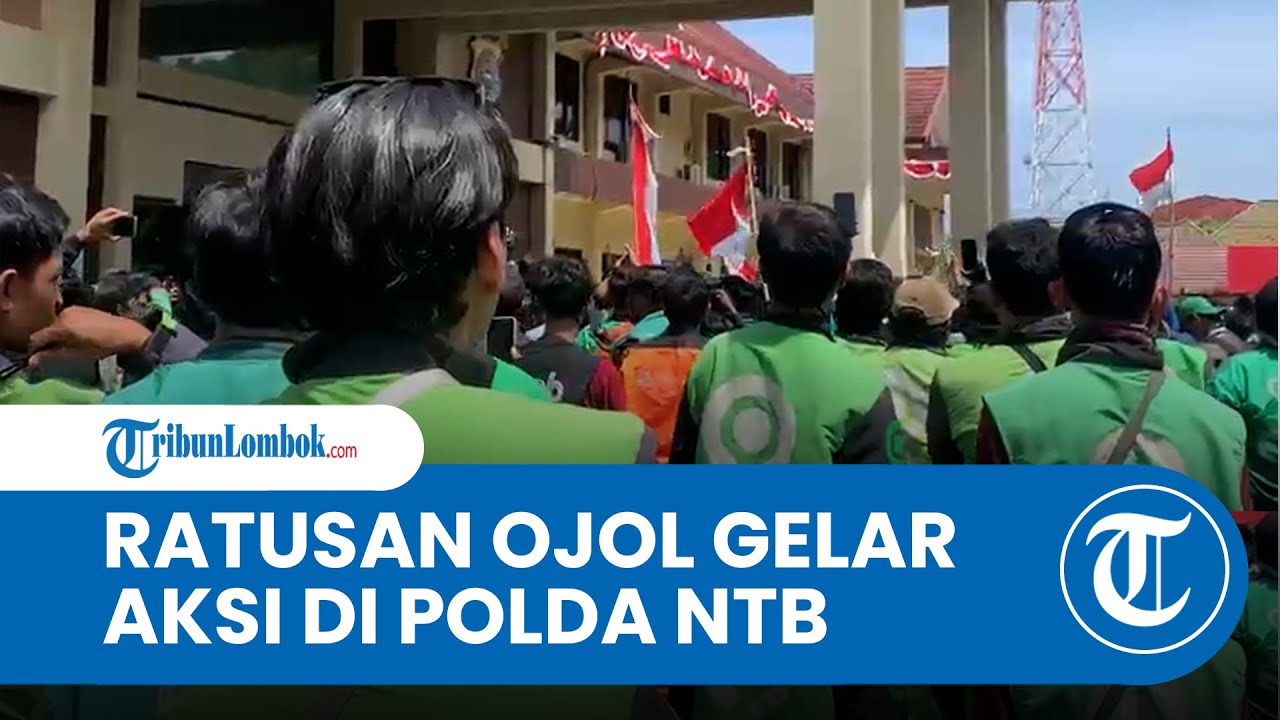 Ratusan Ojol di NTB Gelar Aksi Damai di Polda NTB, Minta Polisi Transparan Usut Kasus