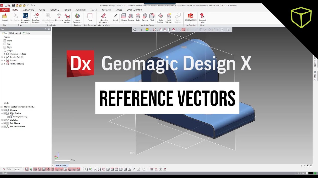 Geomagic Design X - Creating Reference Vectors