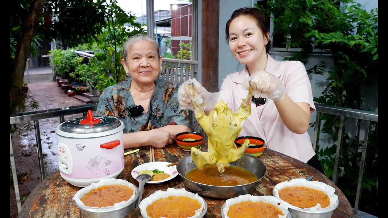Hướng dẫn bí quyết làm Bánh Gan Nướng & Gà Hấp Mắm Nhỉ truyền thống MIỀN TÂY siêu ngon | SHVLOG #892