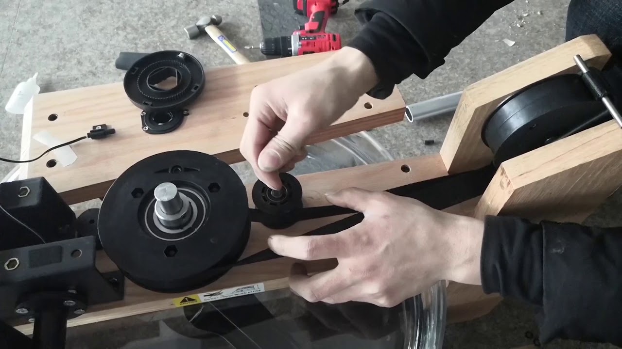 Mr Rudolf Rowing Machine Installation Video--Assemble belt and bearing