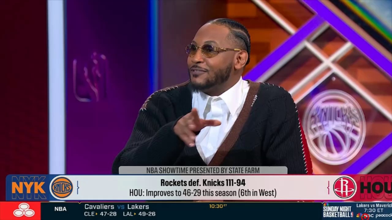 Knicks are FAKE contenders - Carmelo Anthony on Brunson & NYK fall to Rockets 111-94