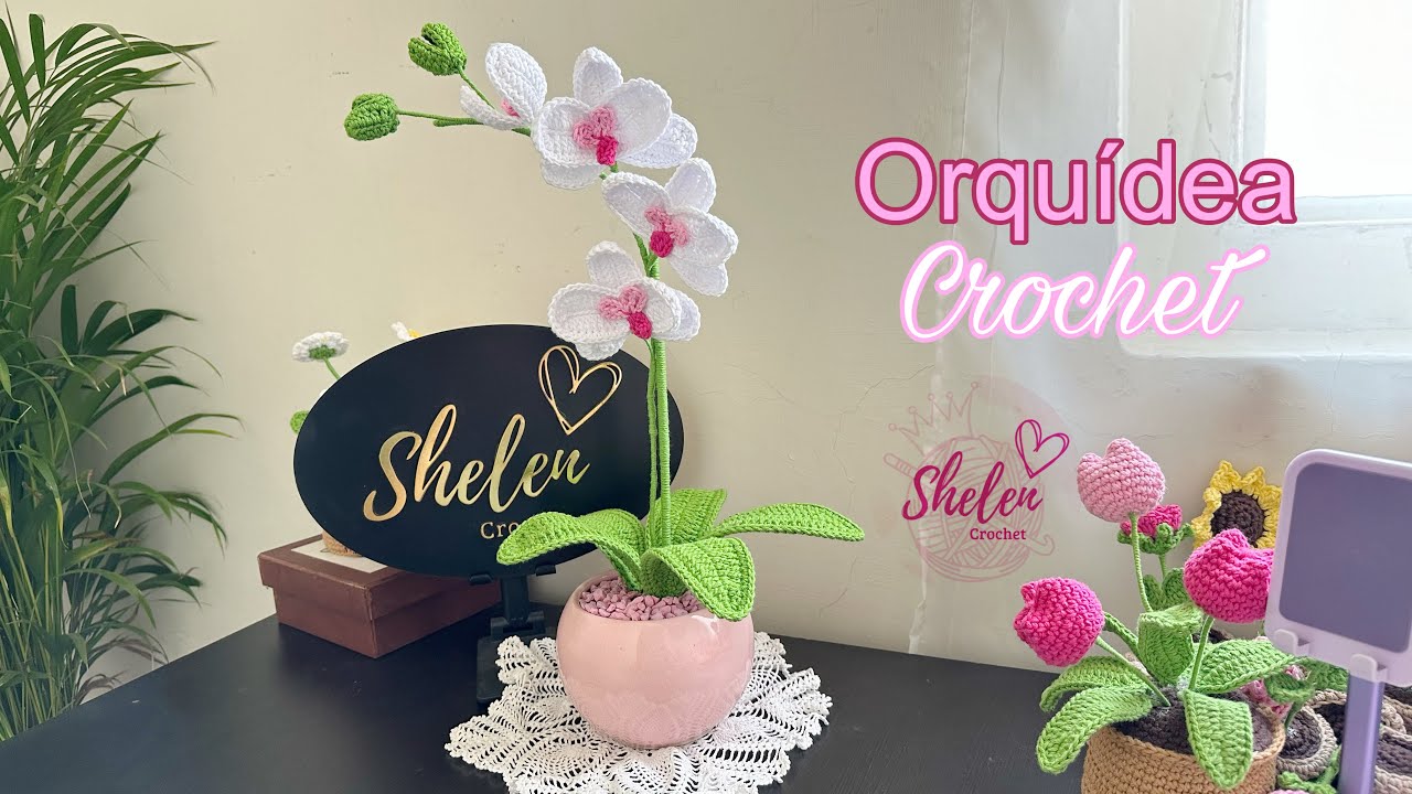 Orquidea a Crochet 🌸 | Tutorial paso a paso fácil y detallado