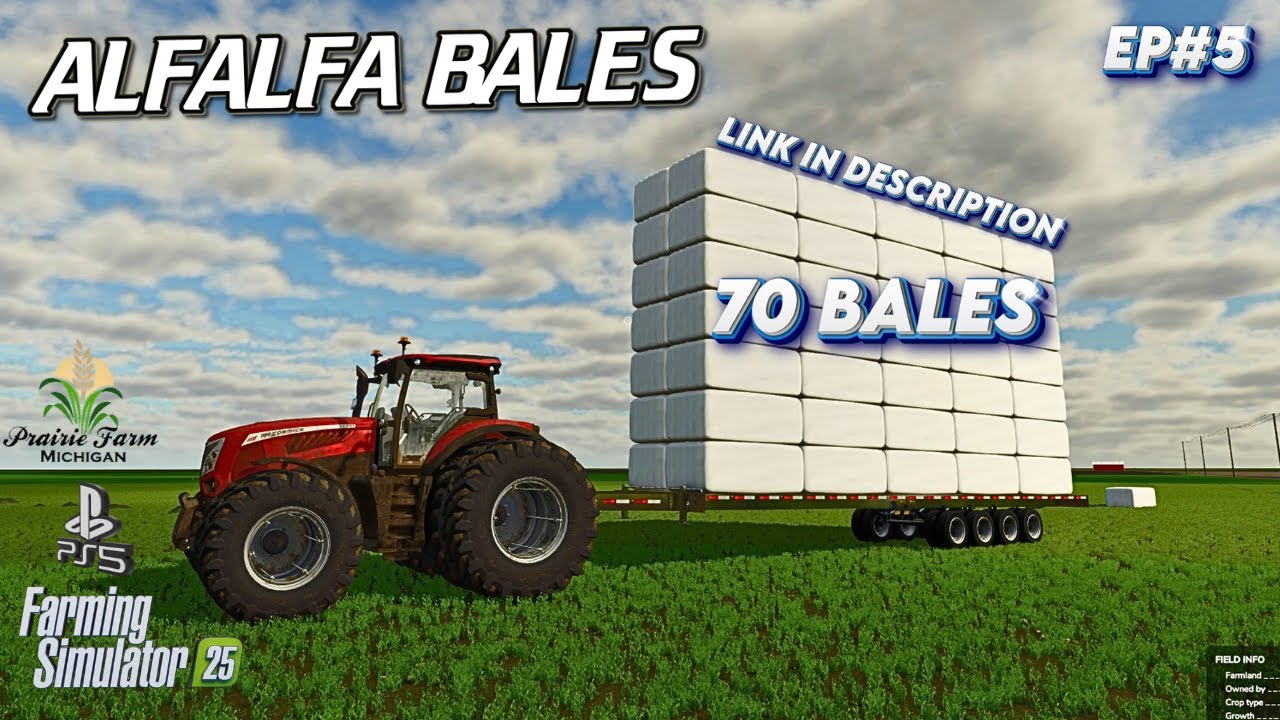 Alfalfa Silage Bales - Prairie Farm - Farming Simulator 25 - PS5 - EP#5