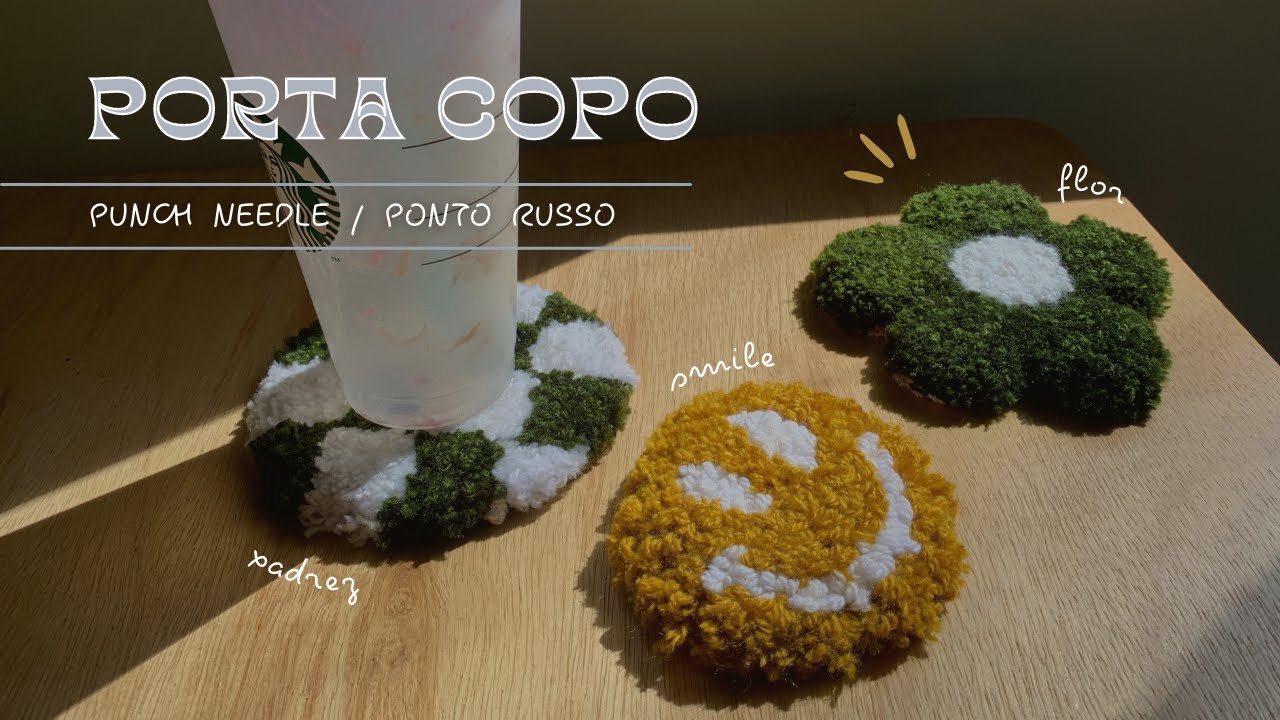 como fiz um porta copos de ponto russo [para iniciantes] ☻✿