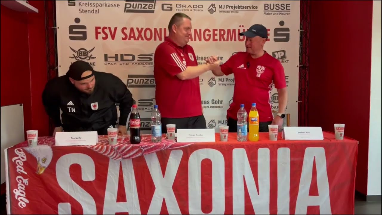 Pressekonferenz FSV Saxonia Tangermünde - SV Irxleben 30.08.25