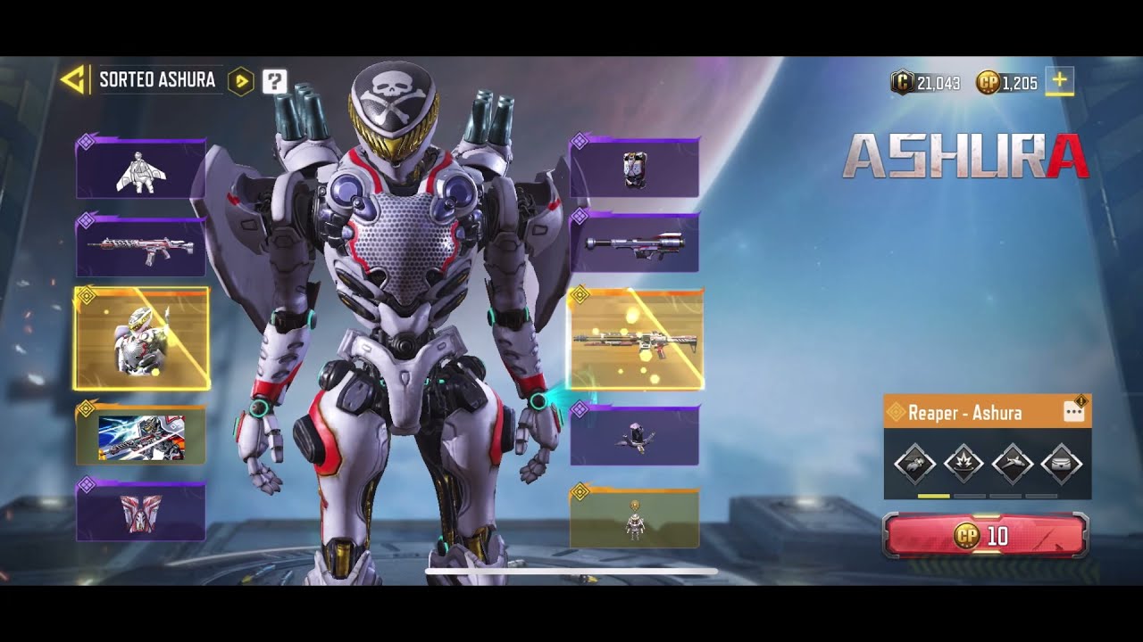 NUEVA RULETA SORTEO ASHURA REAPER LEGENDARIO Y M4LMG LEGENDARIA | COD MOBILE.