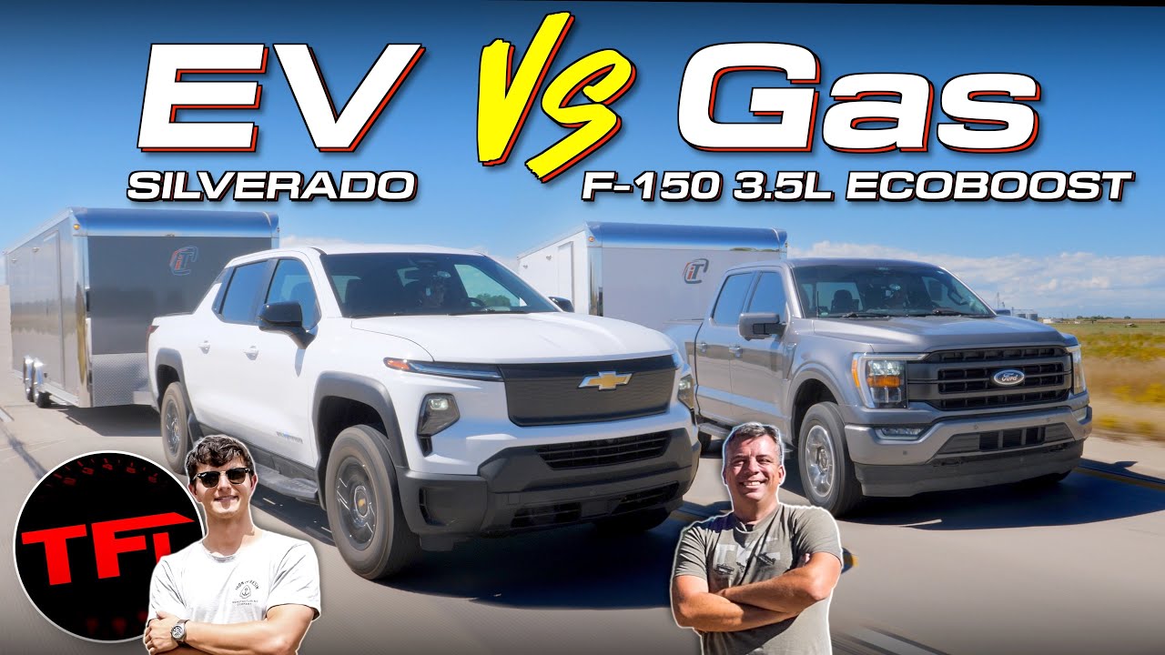Вы будете ШОКИРОВАНЫ, как далеко электромобиль Chevy Silverado может тянуть по сравнению с бензин...