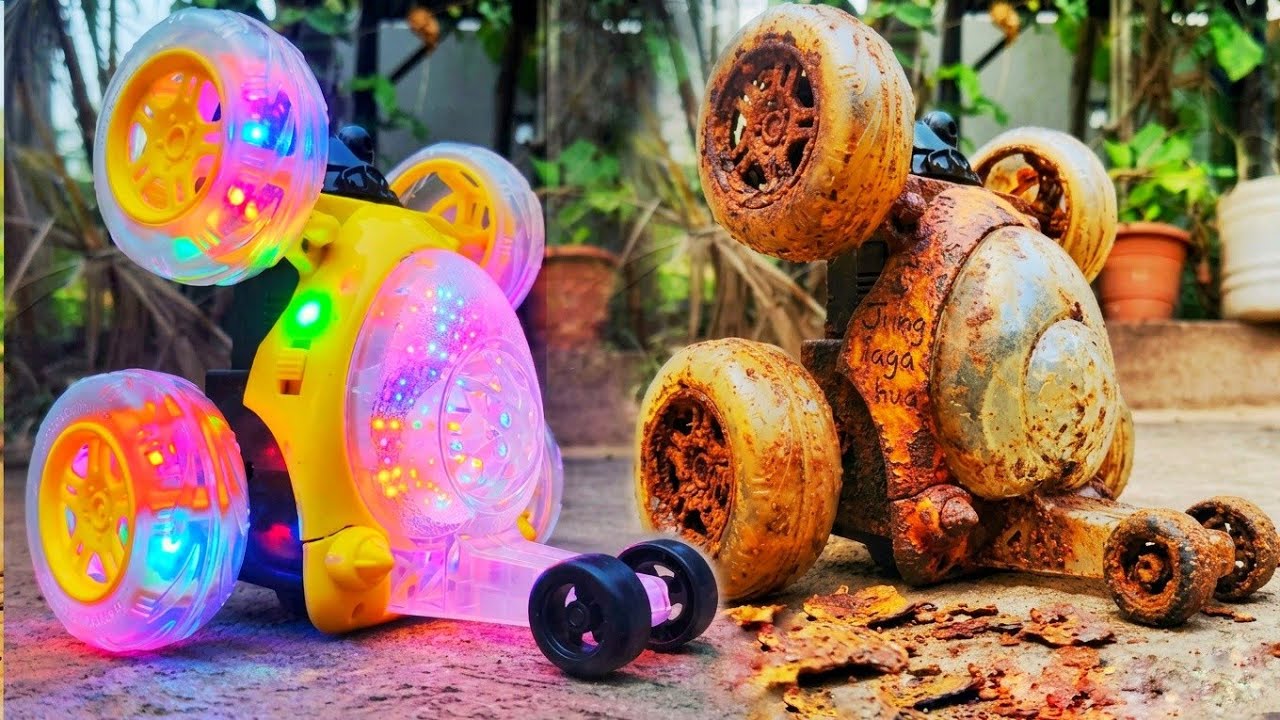 Rc 360&deg; Stunt RC car Restoration | RC 360&deg; Stunt car Repair | Scrap Toys Breaking Opening Toys Cars