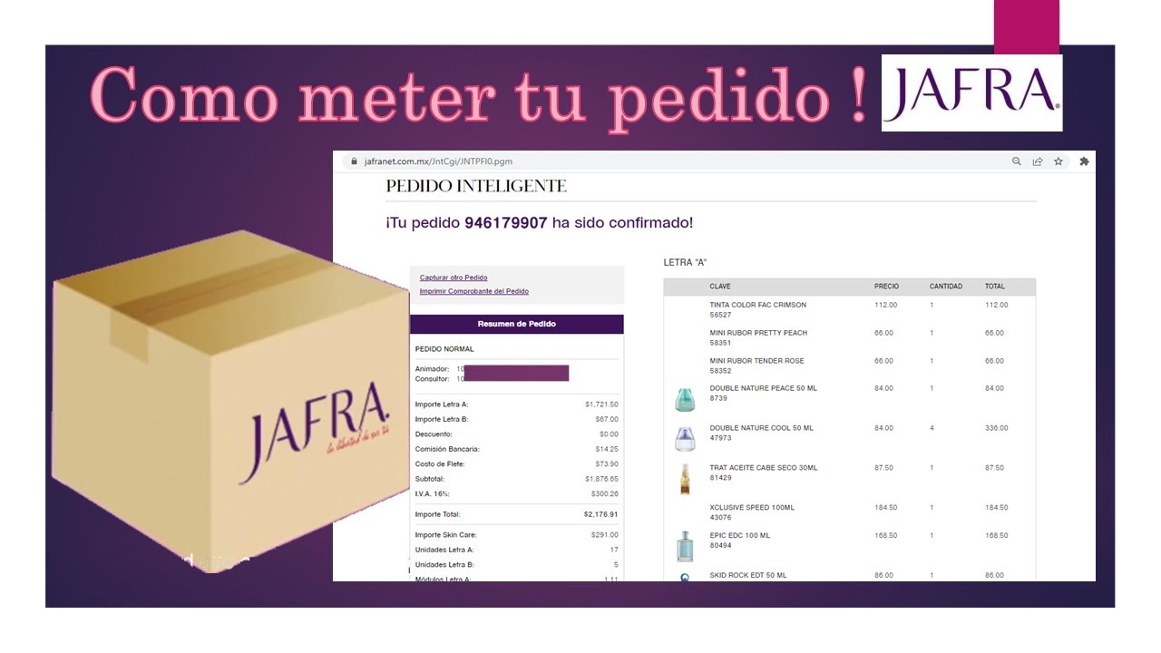 meter pedido Jafra| Pedido Jafra| Pedido en Jafranet| Capturar Pedido Jafra| ingresar pedido Jafra|
