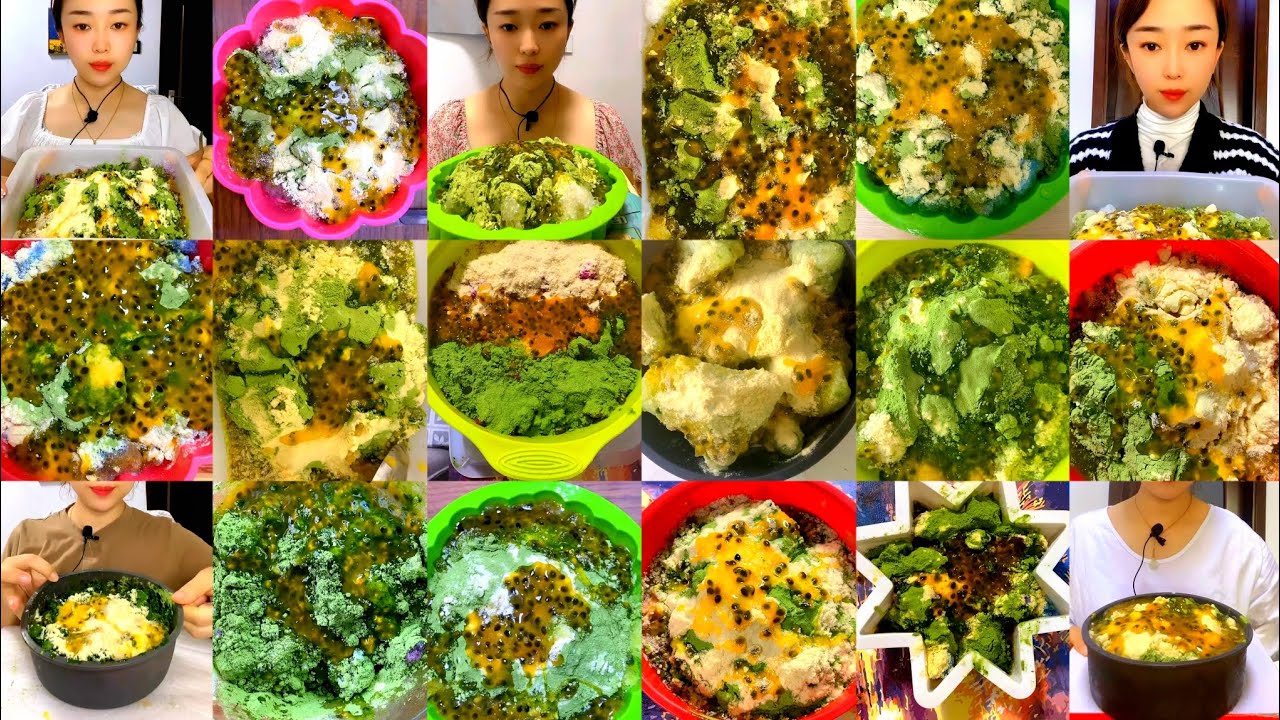L40125 ICE EATING WITH PASSION FRUIT, MATCHA & MILK POWDER MIXED EATING ASMR COLLECTION 