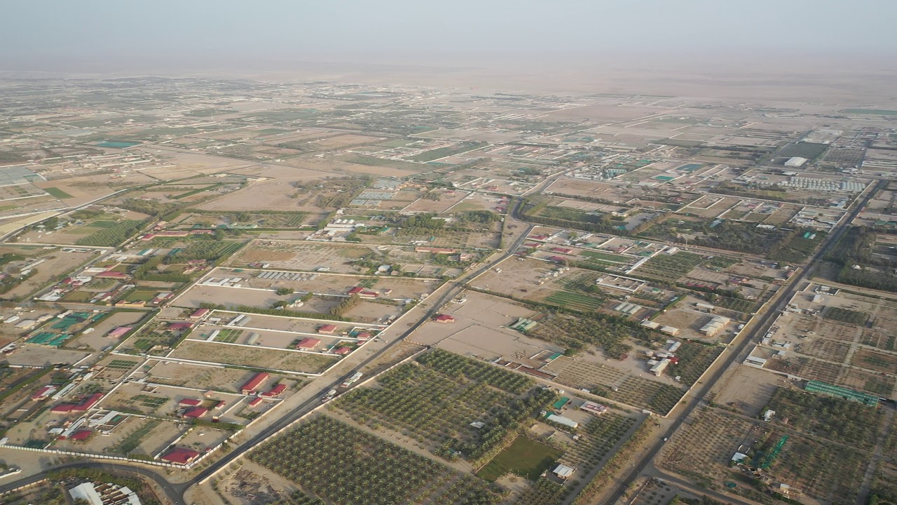 تصوير جوي لمنطقة الوفرة الزراعية