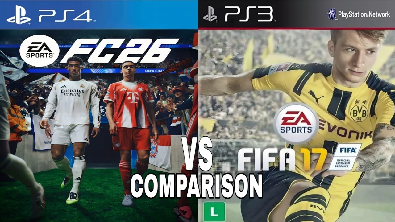 EA FC 26 PS4 против FIFA 17 PS3