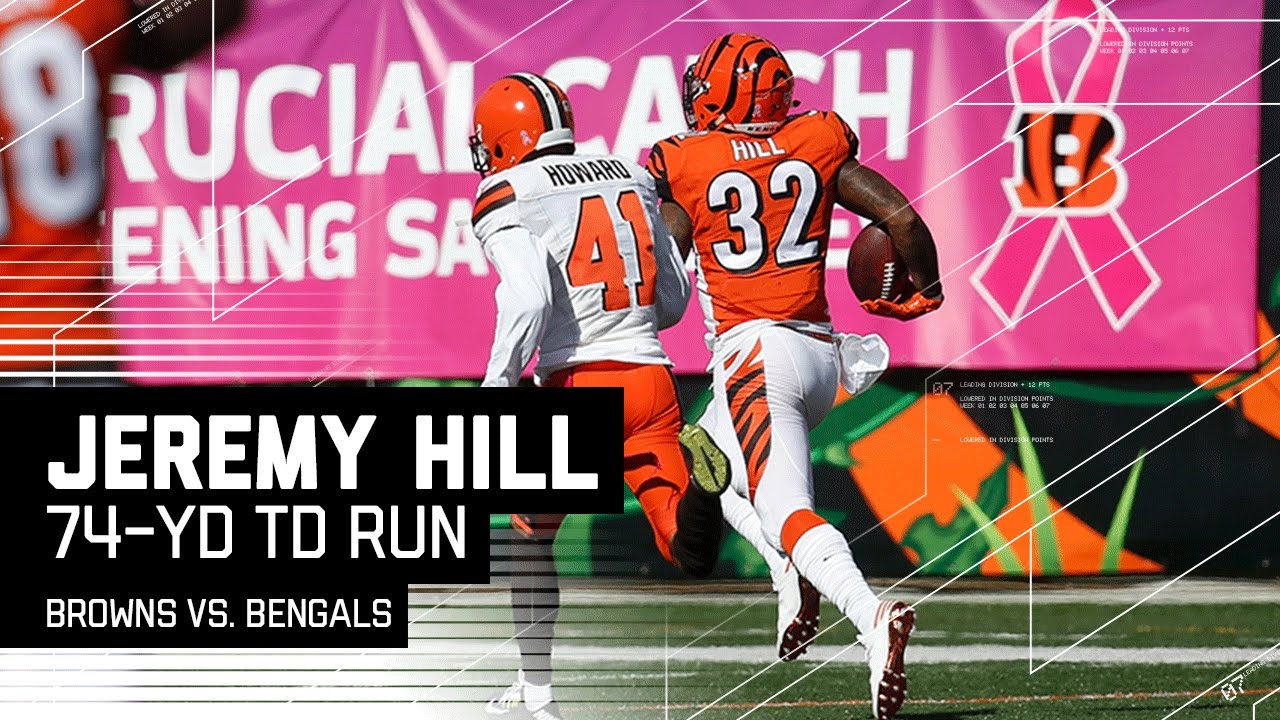 Jeremy Hill Blasts Off for a 74-Yard TD Run! | Browns vs. Bengals | NFL