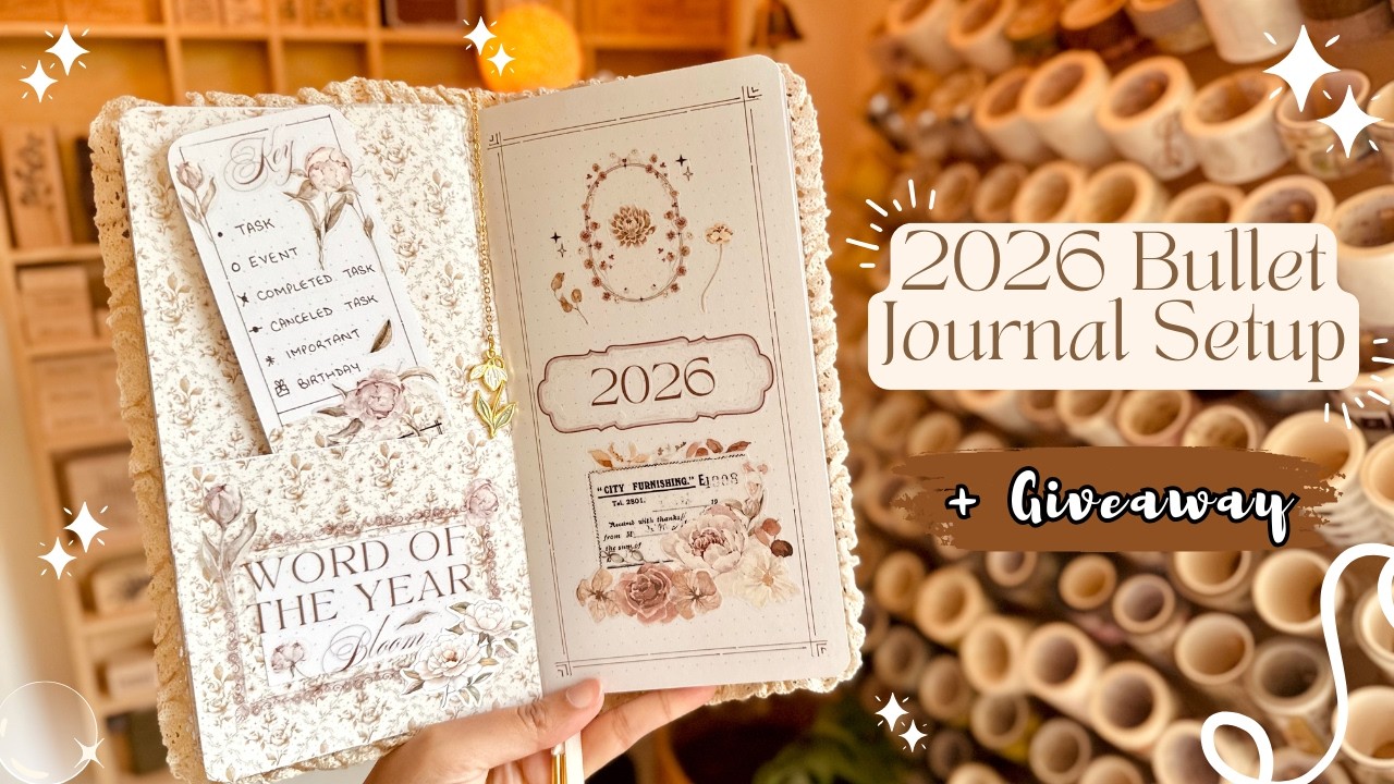 Мой красивый ежедневник Bullet Journal на 2026 год 💜 + Розыгрыш [ЗАВЕРШЕН]
