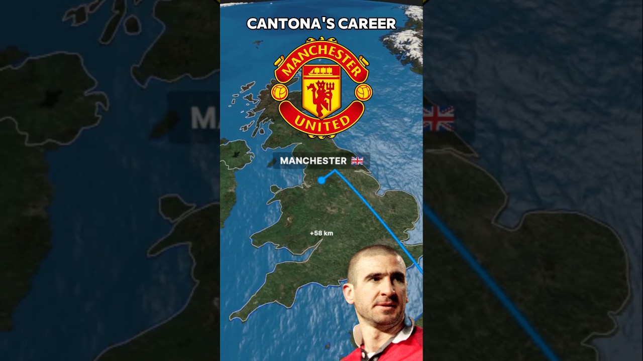 ERIC CANTONA'S CAREER 🇫🇷 🏴󠁧󠁢󠁥󠁮󠁧󠁿 🔴 #madridistamania #football #manutd