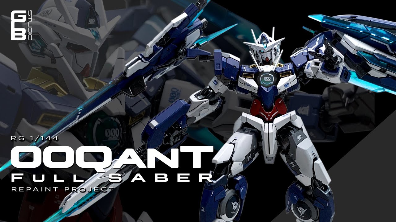[REPAINT]  RG 1/144 00 QanT Full Saber | BACK TO ORIGINAL
