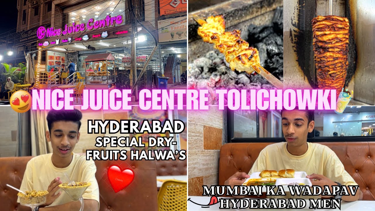 Hyderabad The Best Food Area 😋| NICE JUICE CENTRE | Hyderabadi Food Nawabi Style 😳| Food Review 
