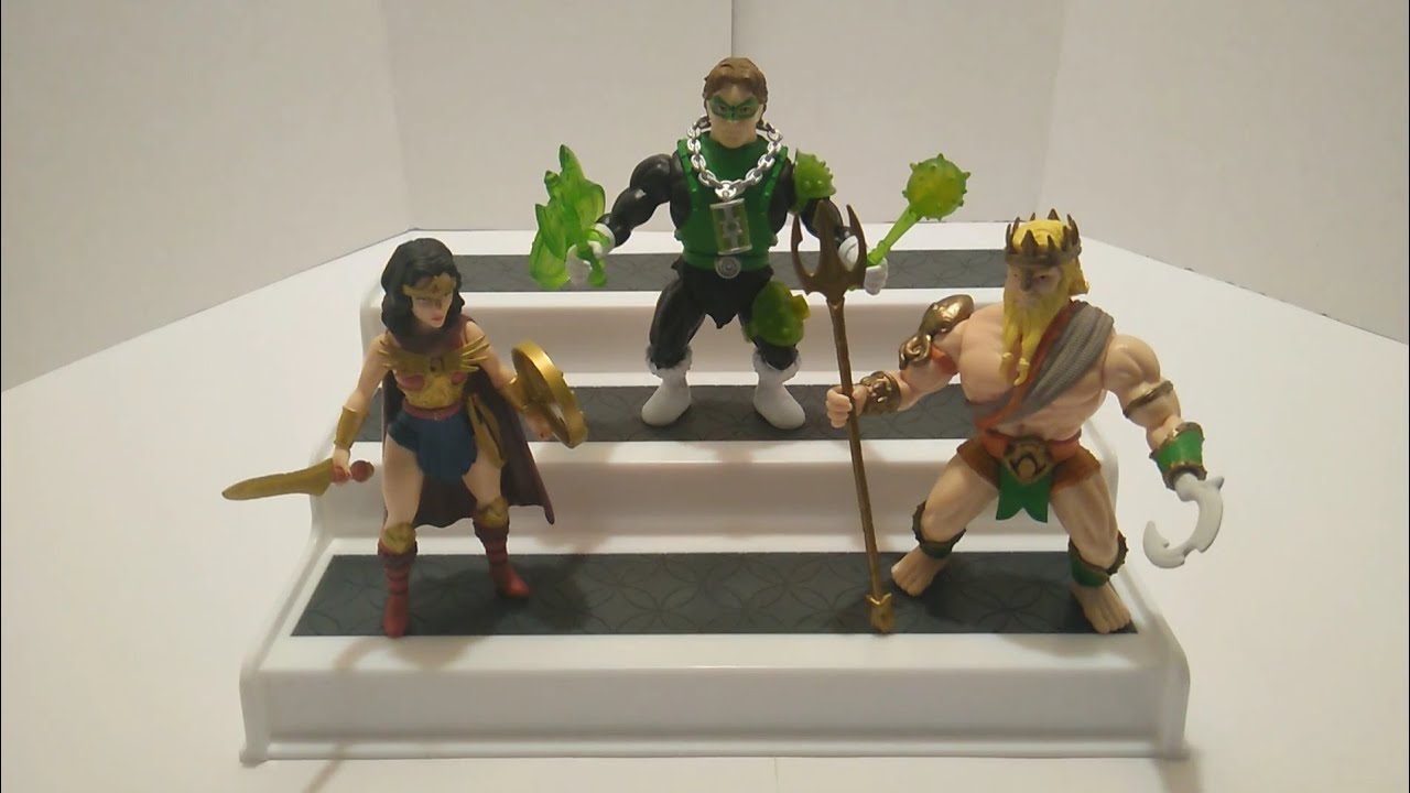 DC Primal Age Wonder Woman, Green Lantern, and Aquaman
